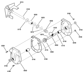 Gear Case Assembly (1738608) Diagram and Parts List for 1695691 2009 Briggs and Stratton Snow Blower